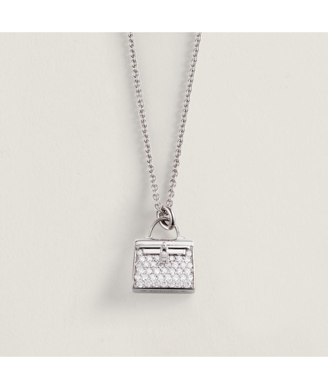 HERMES Серебряное колье из белого золота, фото 5