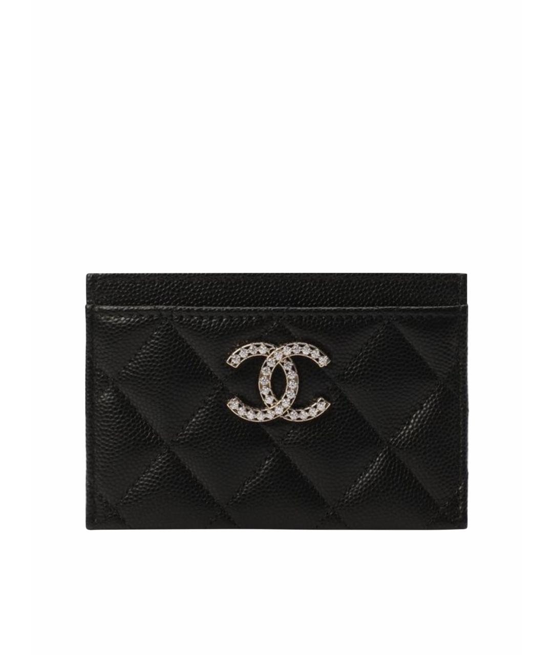 CHANEL Черный кожаный кардхолдер, фото 1