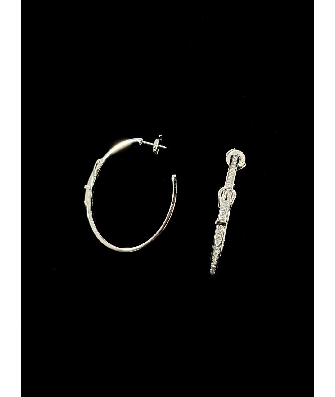 HERMES Серебряные серьги из белого золота, фото 3
