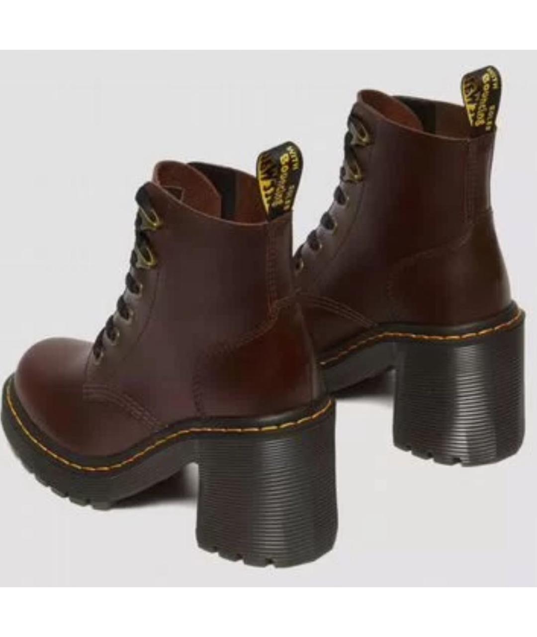 DR. MARTENS Бордовые кожаные ботинки, фото 2