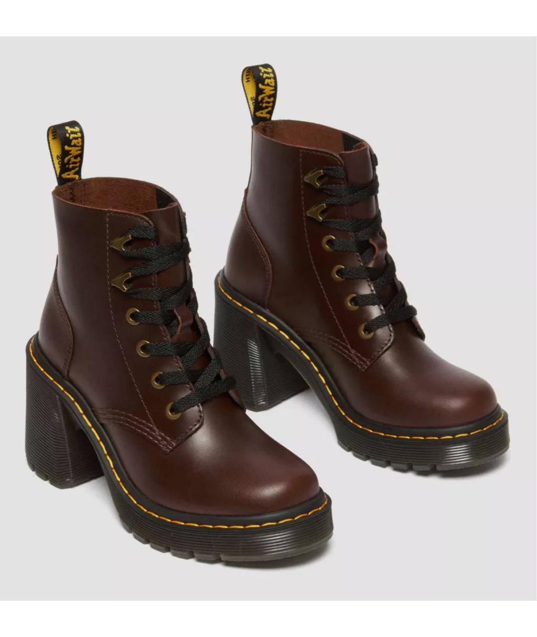 DR. MARTENS Бордовые кожаные ботинки, фото 3