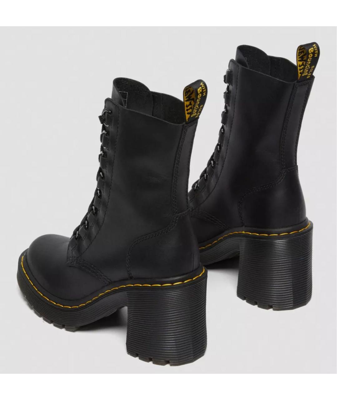 DR. MARTENS Черные кожаные ботинки, фото 3