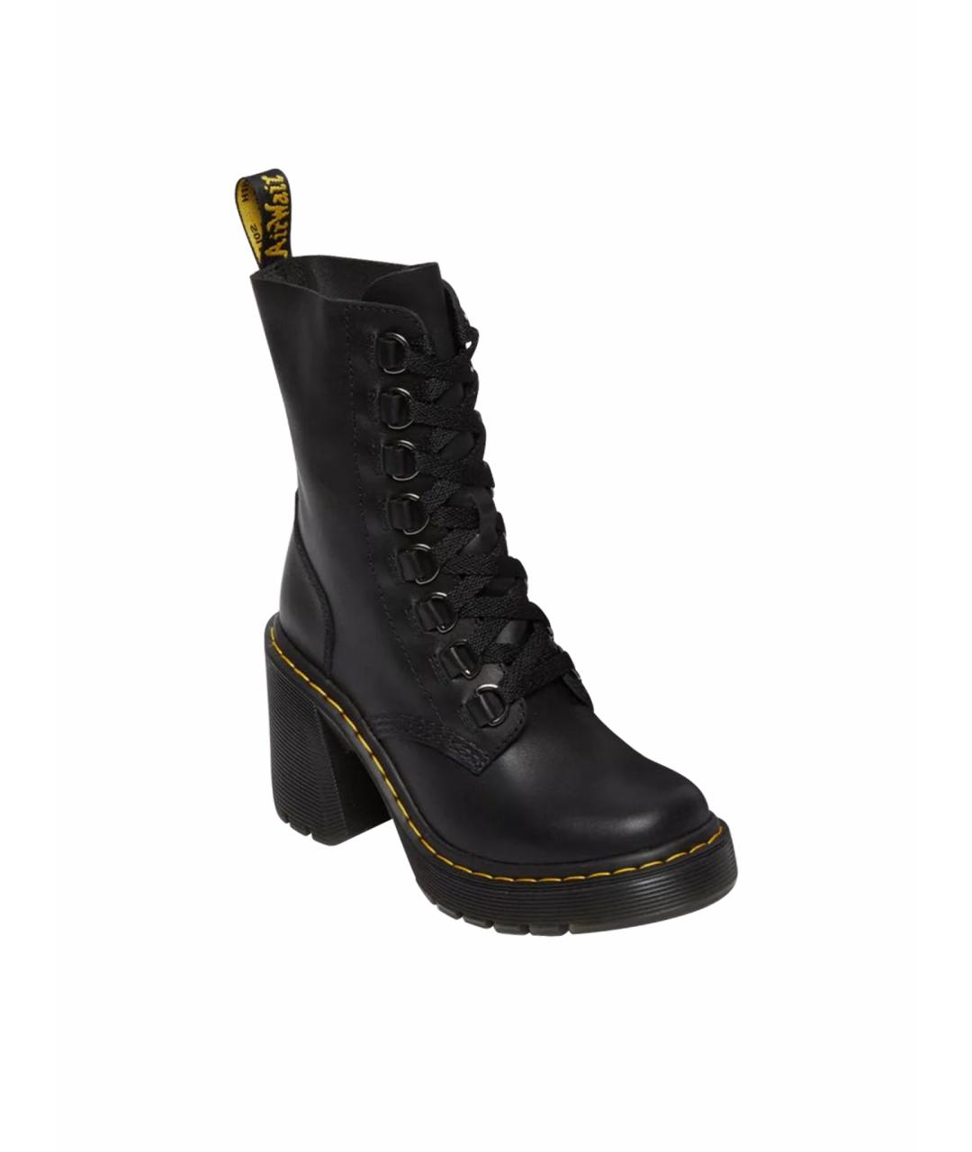 DR. MARTENS Черные кожаные ботинки, фото 1