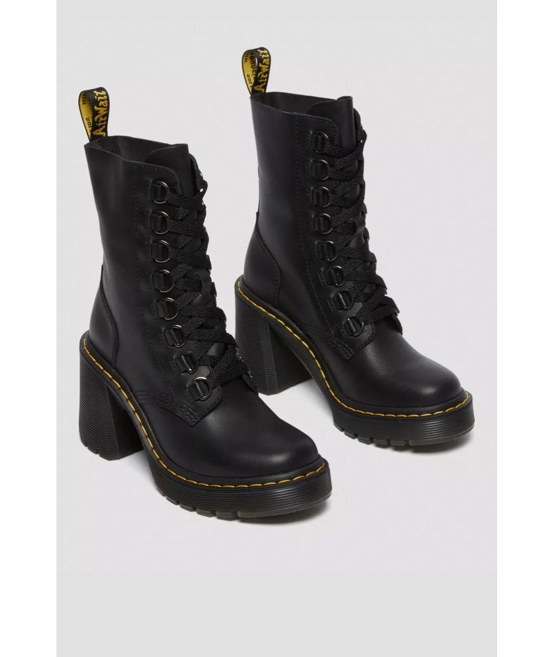 DR. MARTENS Черные кожаные ботинки, фото 7