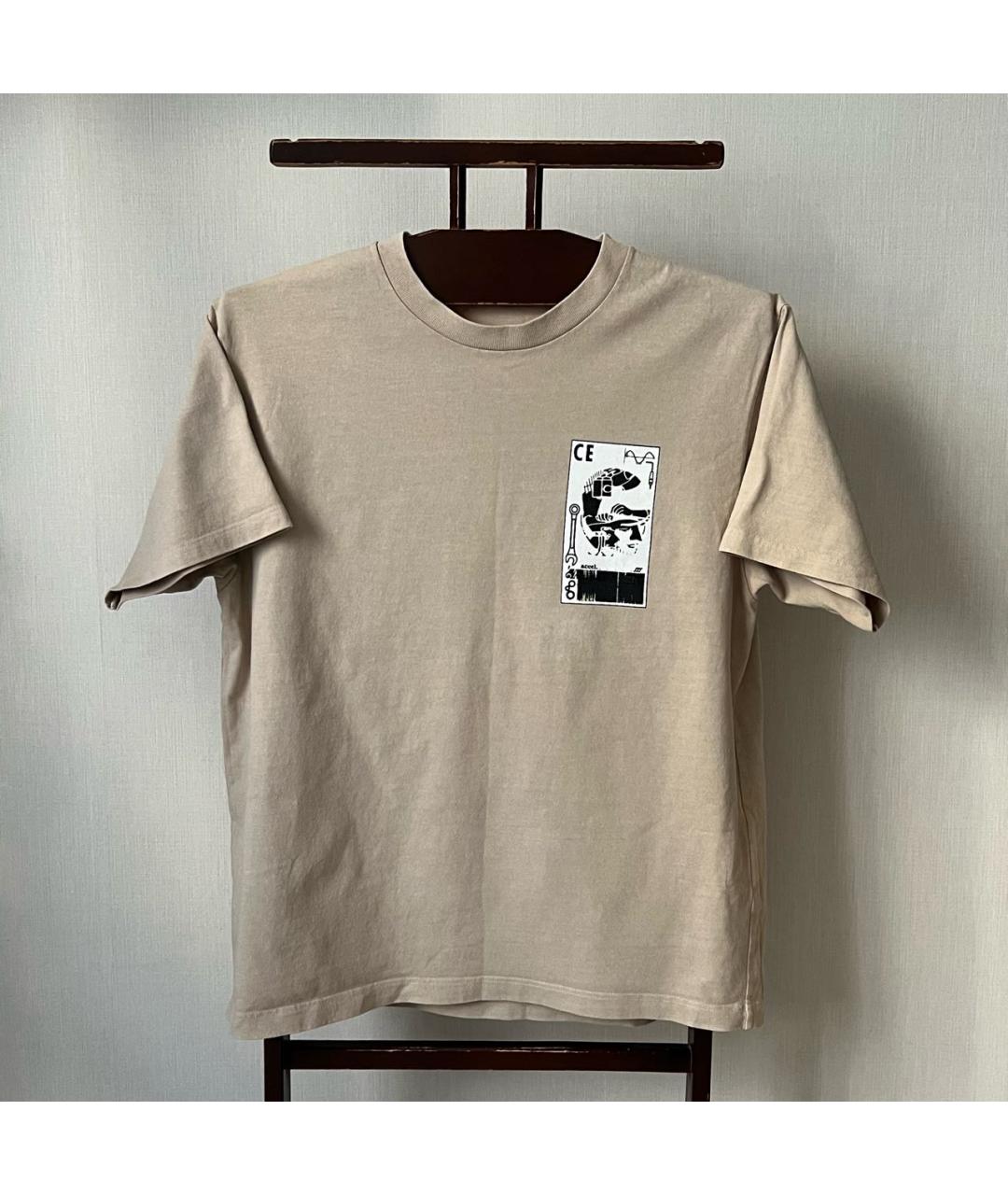 CAV EMPT Бежевая хлопковая футболка, фото 4
