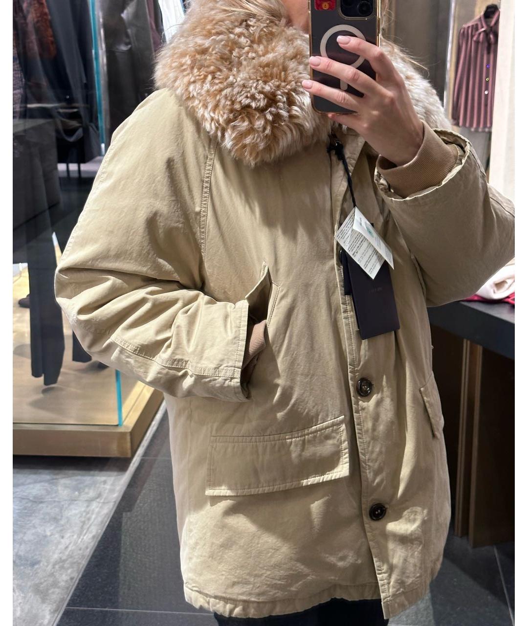 PRADA Бежевая хлопко-эластановая парка, фото 2