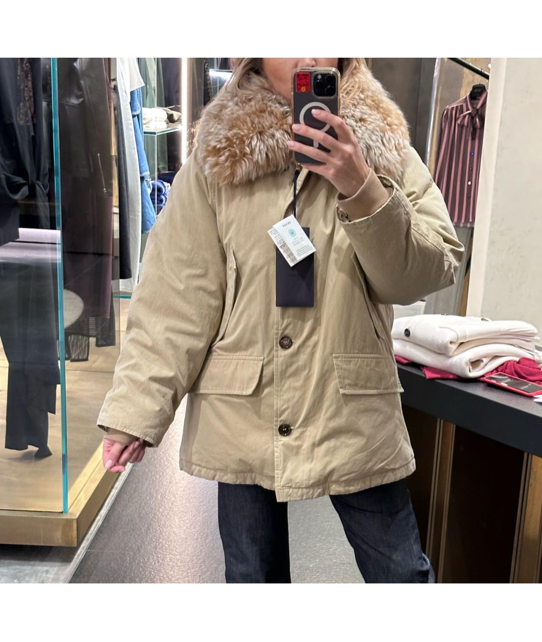PRADA Бежевая хлопко-эластановая парка, фото 3