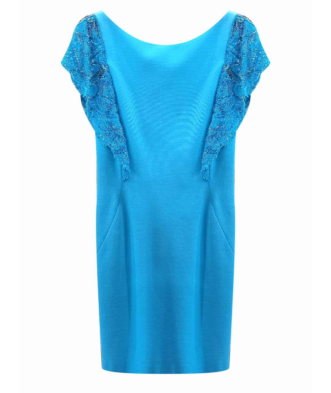 EMILIO PUCCI Голубое вискозное коктейльное платье, фото 1