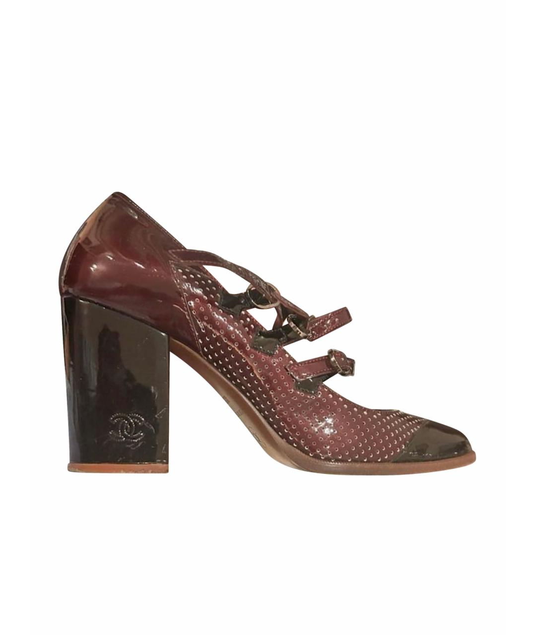 CHANEL Красные туфли из лакированной кожи, фото 1