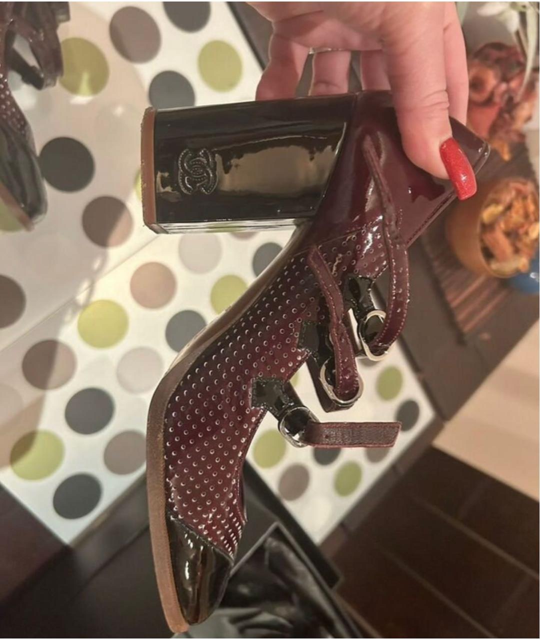 CHANEL Красные туфли из лакированной кожи, фото 8