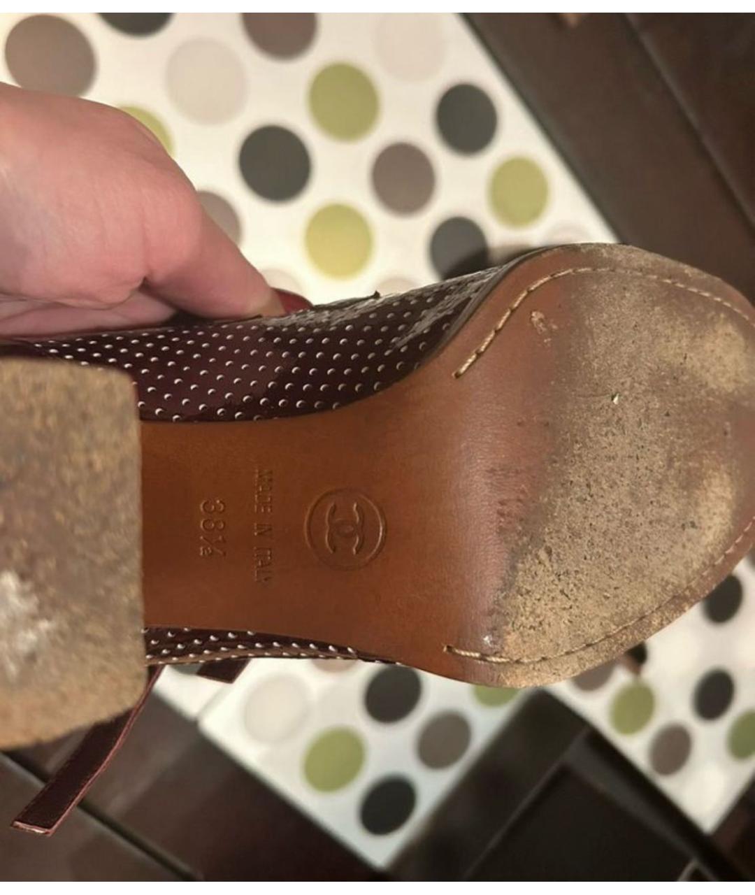 CHANEL Красные туфли из лакированной кожи, фото 7