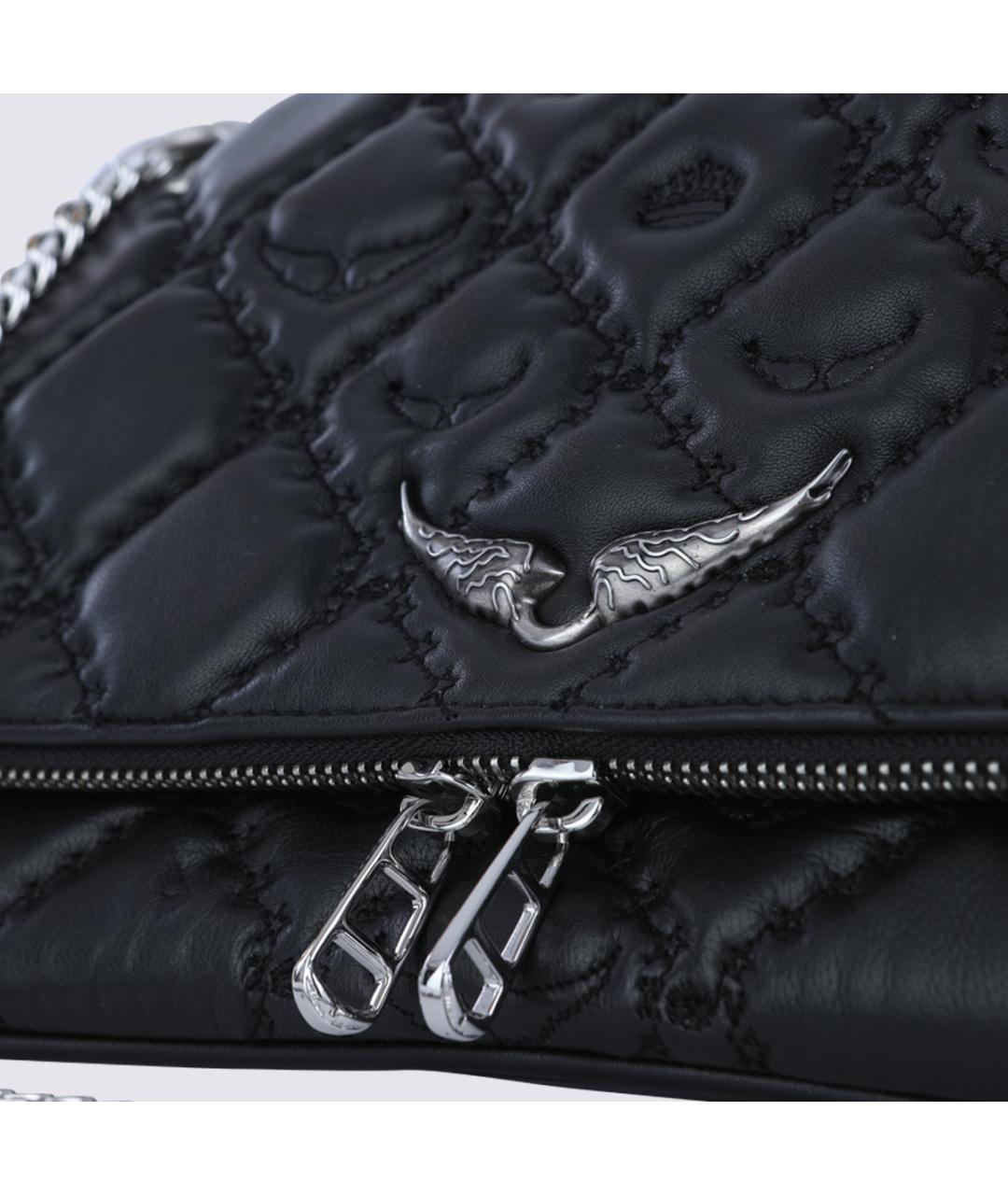 ZADIG & VOLTAIRE Черная кожаная сумка тоут, фото 4