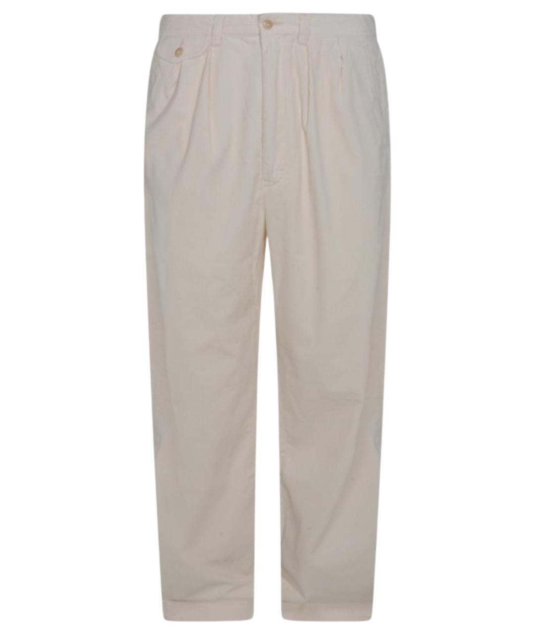POLO RALPH LAUREN Белые хлопковые повседневные брюки, фото 1