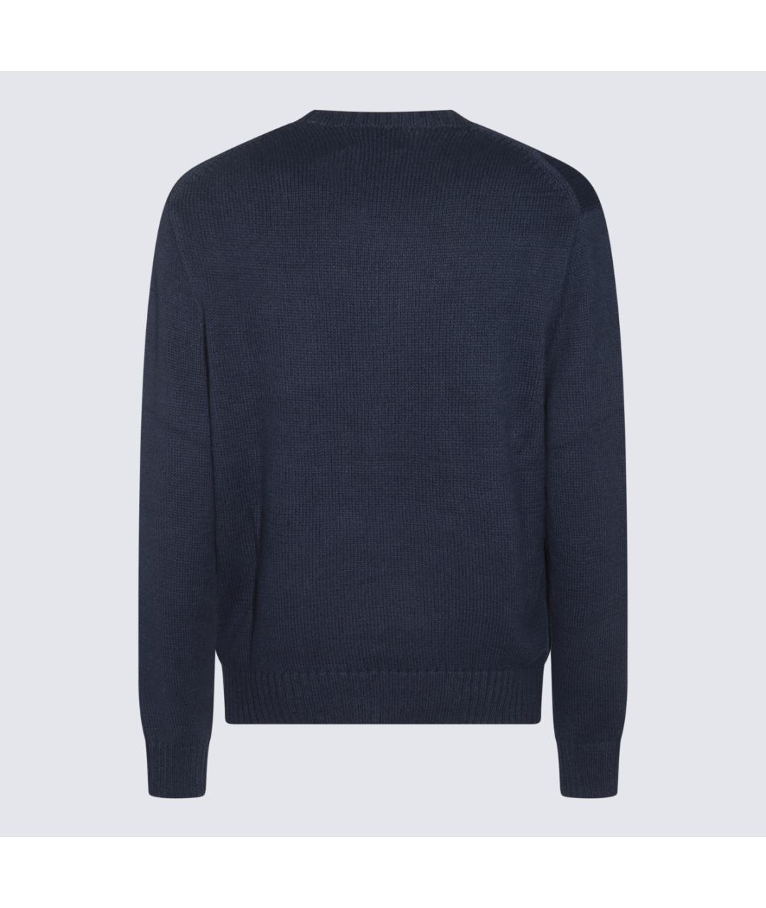 POLO RALPH LAUREN Темно-синий хлопковый джемпер / свитер, фото 2