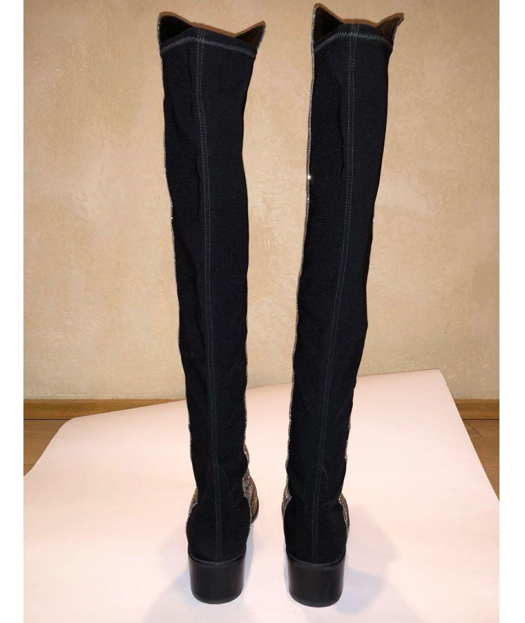 STUART WEITZMAN Черные ботфорты, фото 4