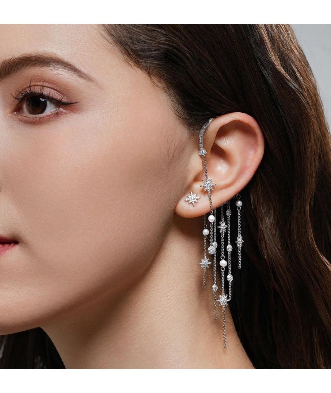 APM Monaco Серебряные серебряные клипсы, фото 3