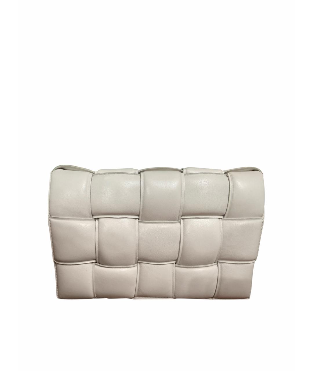 BOTTEGA VENETA Белая кожаная сумка через плечо, фото 1