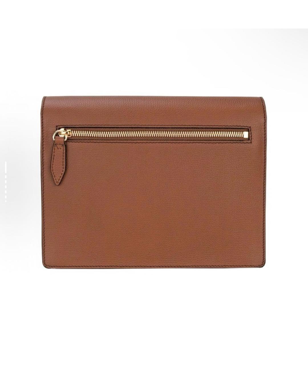 BURBERRY Коричневая кожаная сумка на плечо, фото 3