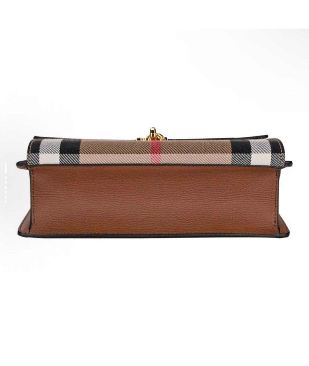 BURBERRY Коричневая кожаная сумка на плечо, фото 4