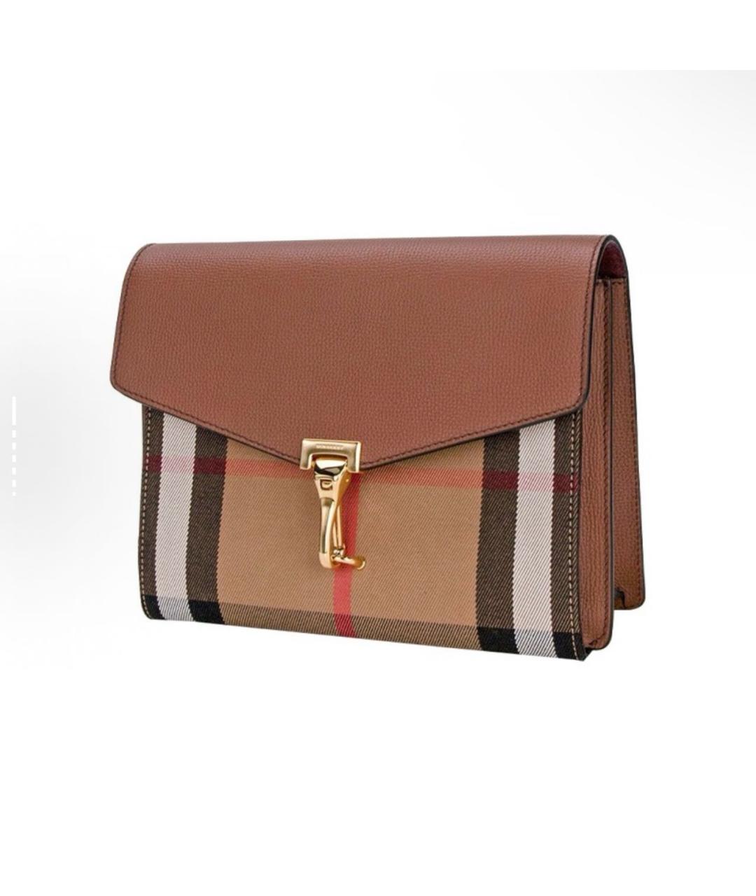 BURBERRY Коричневая кожаная сумка на плечо, фото 2