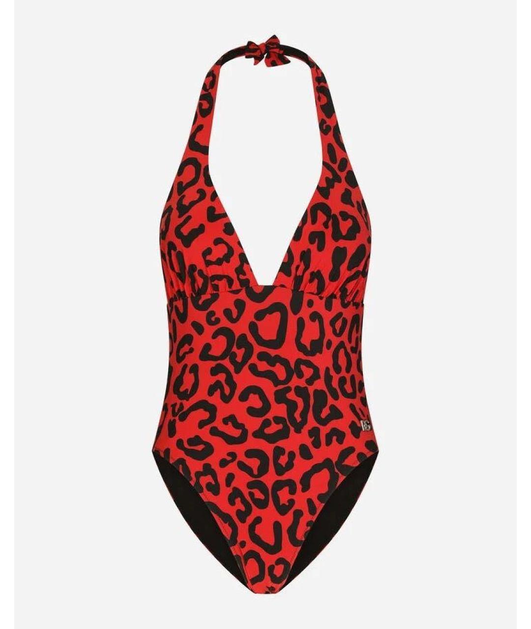 DOLCE&GABBANA Красный полиамидовый купальник, фото 4