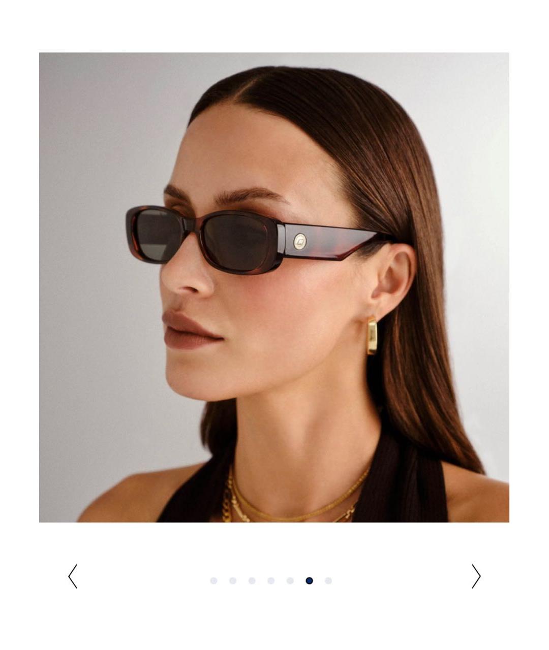 LE SPECS Коричневые пластиковые солнцезащитные очки, фото 6