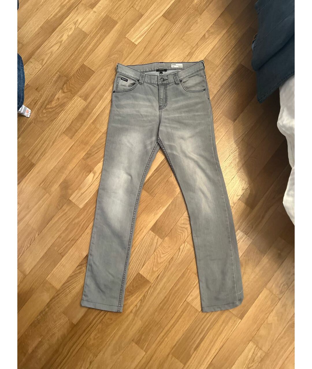 DKNY Серые хлопковые детские джинсы, фото 4