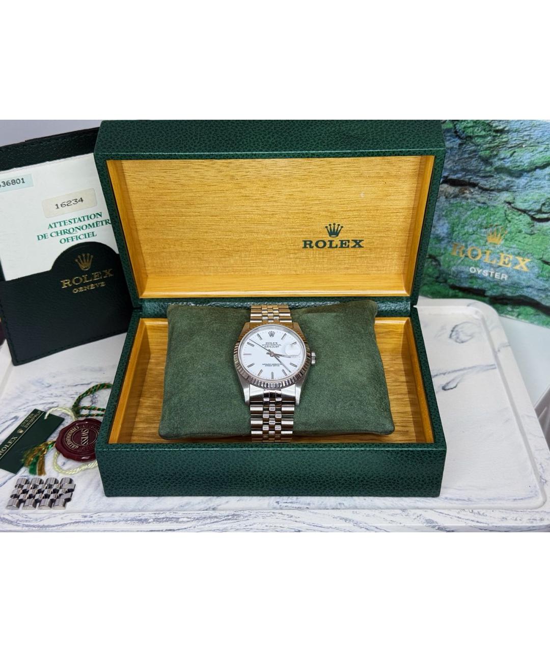 ROLEX Серебряные часы из белого золота, фото 2