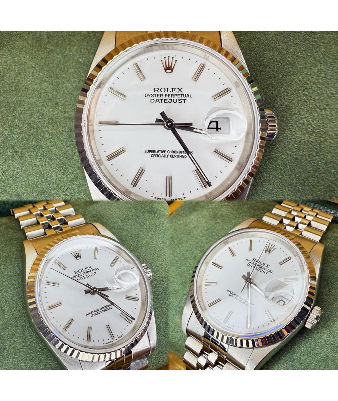 ROLEX Серебряные часы из белого золота, фото 3