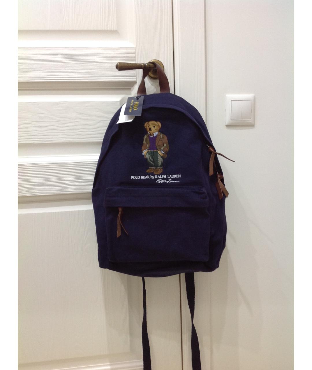 POLO RALPH LAUREN Синий хлопковый рюкзак, фото 5