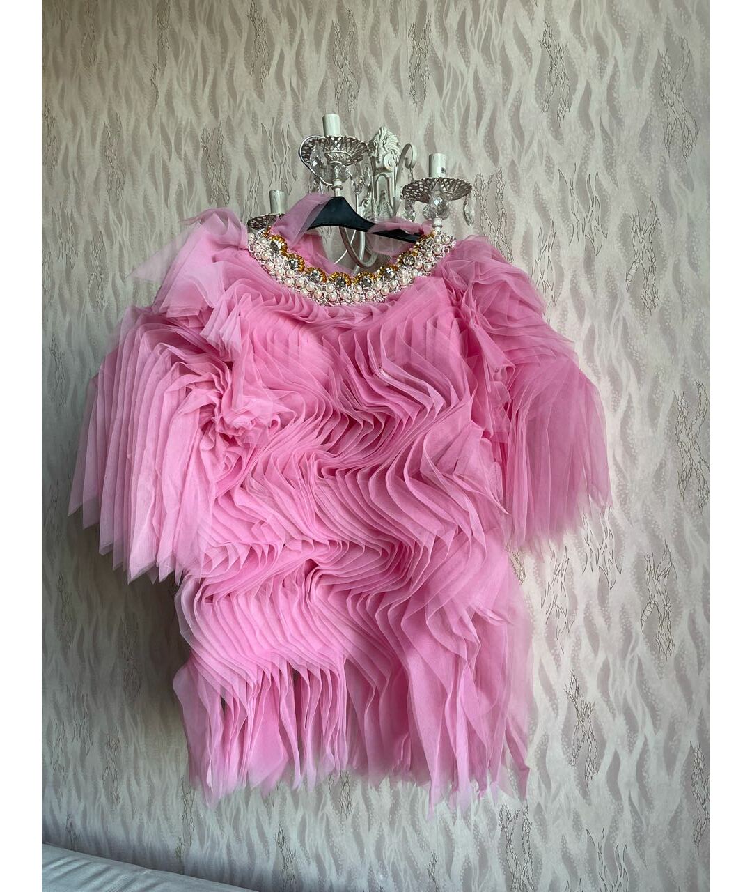 ASHISH Розовая полиэстеровая рубашка, фото 8