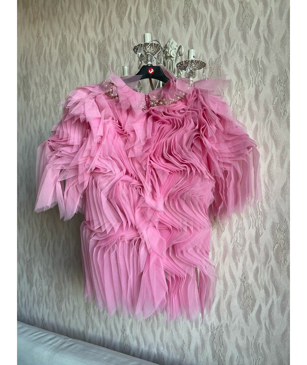 ASHISH Розовая полиэстеровая рубашка, фото 2