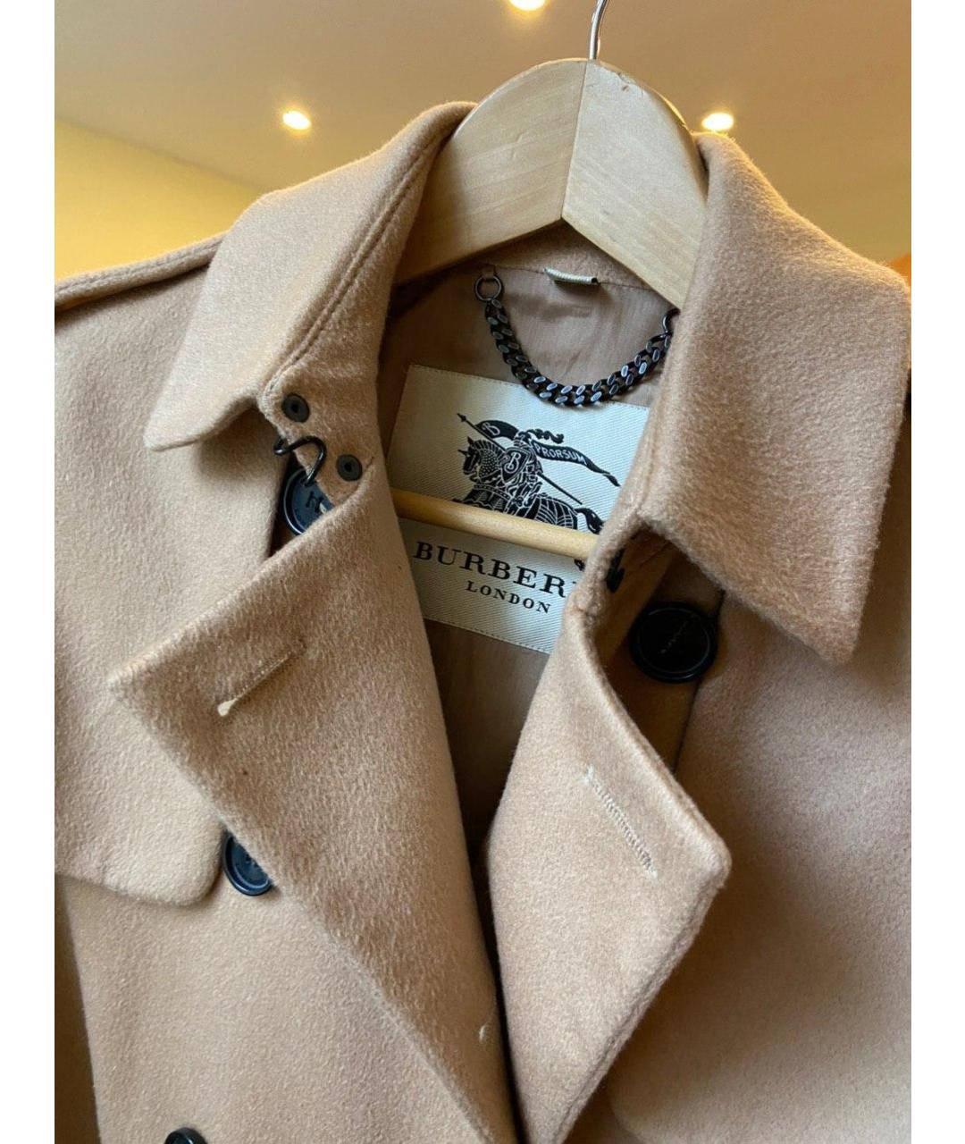 BURBERRY Бежевое кашемировое пальто, фото 2