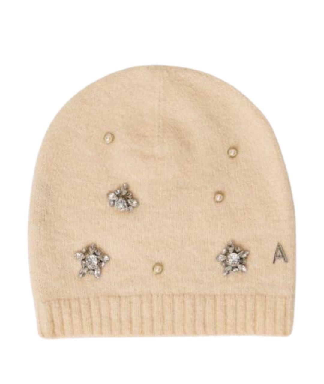 TWIN-SET Бежевая шерстяная шапка, фото 1