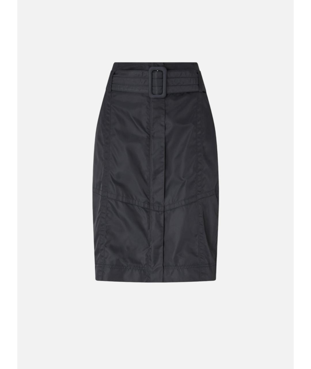 PINKO Серая полиэстеровая юбка миди, фото 1