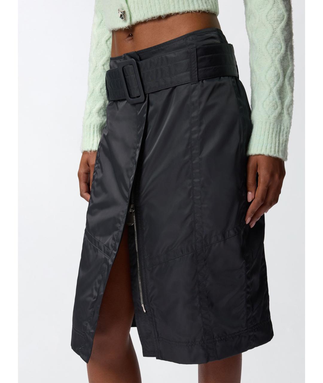 PINKO Серая полиэстеровая юбка миди, фото 6