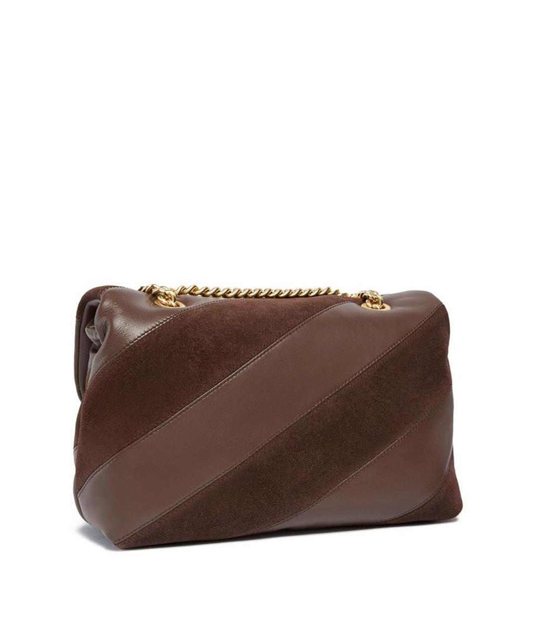 PINKO Коричневая кожаная сумка через плечо, фото 5