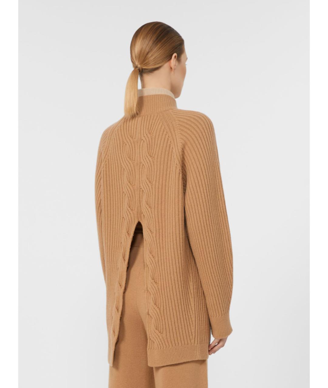 MAX MARA Коричневый шерстяной джемпер / свитер, фото 4