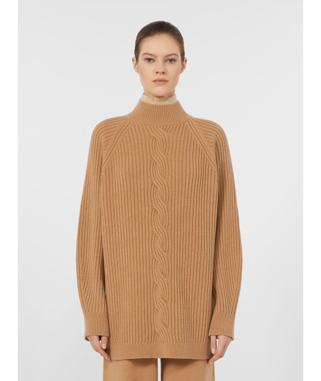 MAX MARA Коричневый шерстяной джемпер / свитер, фото 5