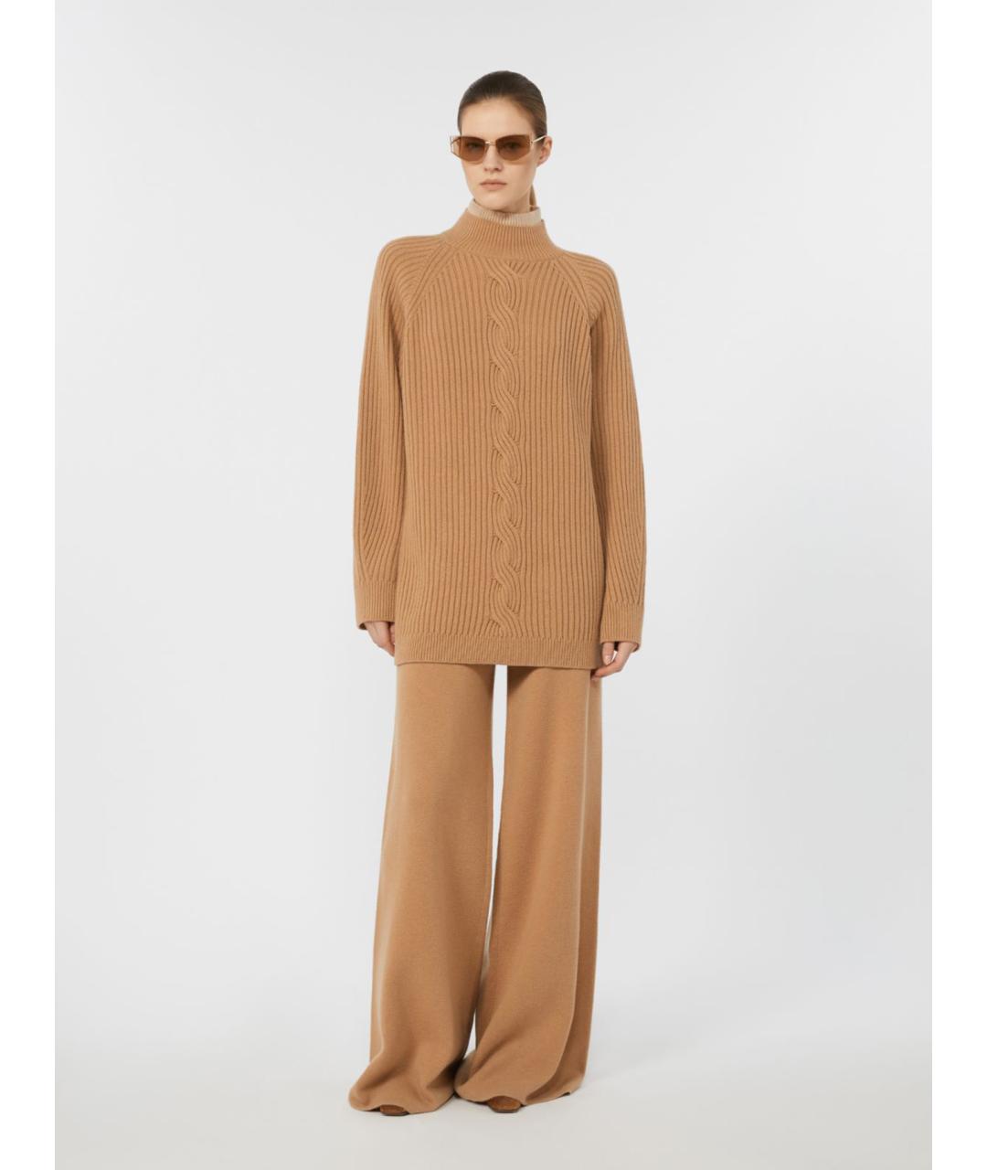 MAX MARA Коричневый шерстяной джемпер / свитер, фото 2