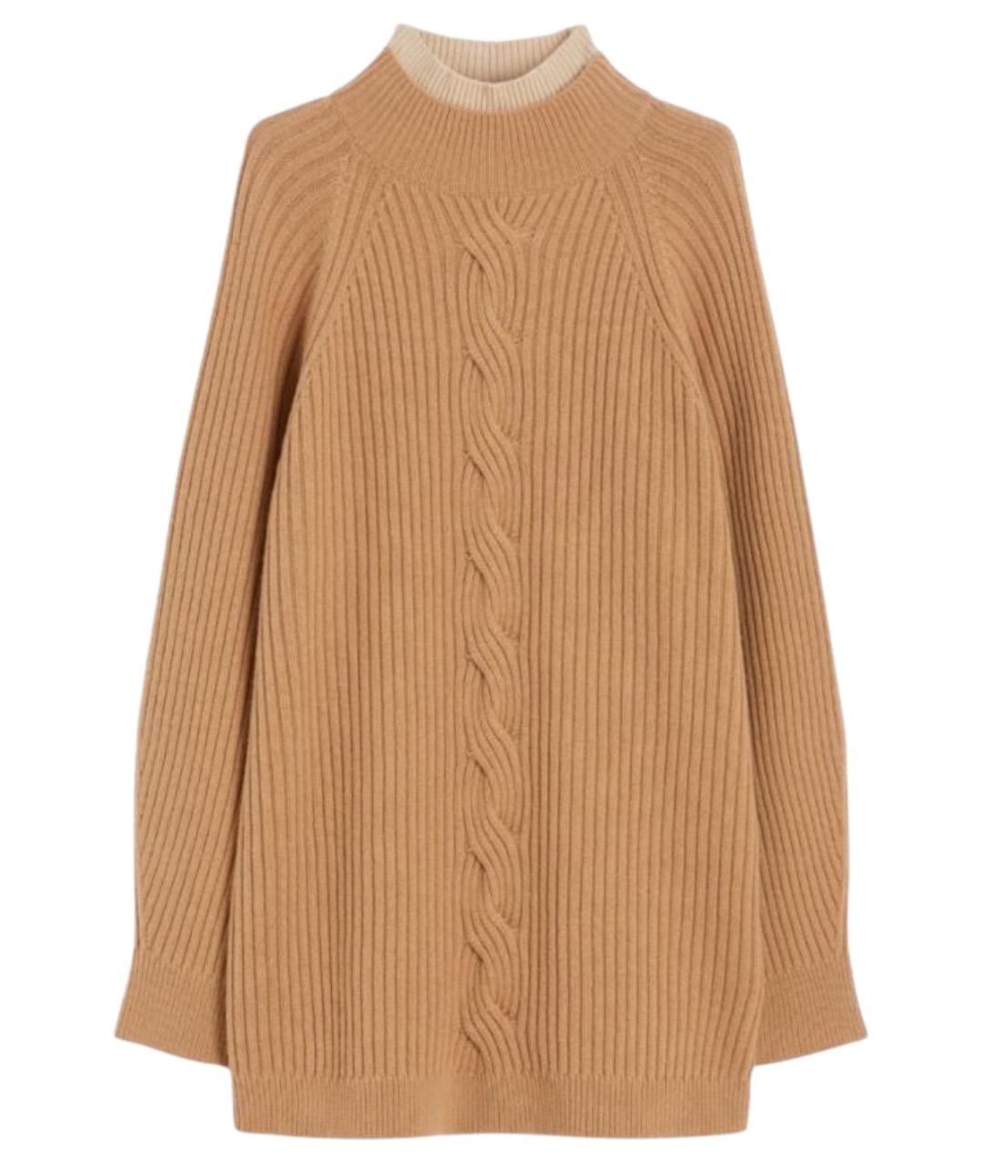 MAX MARA Коричневый шерстяной джемпер / свитер, фото 1