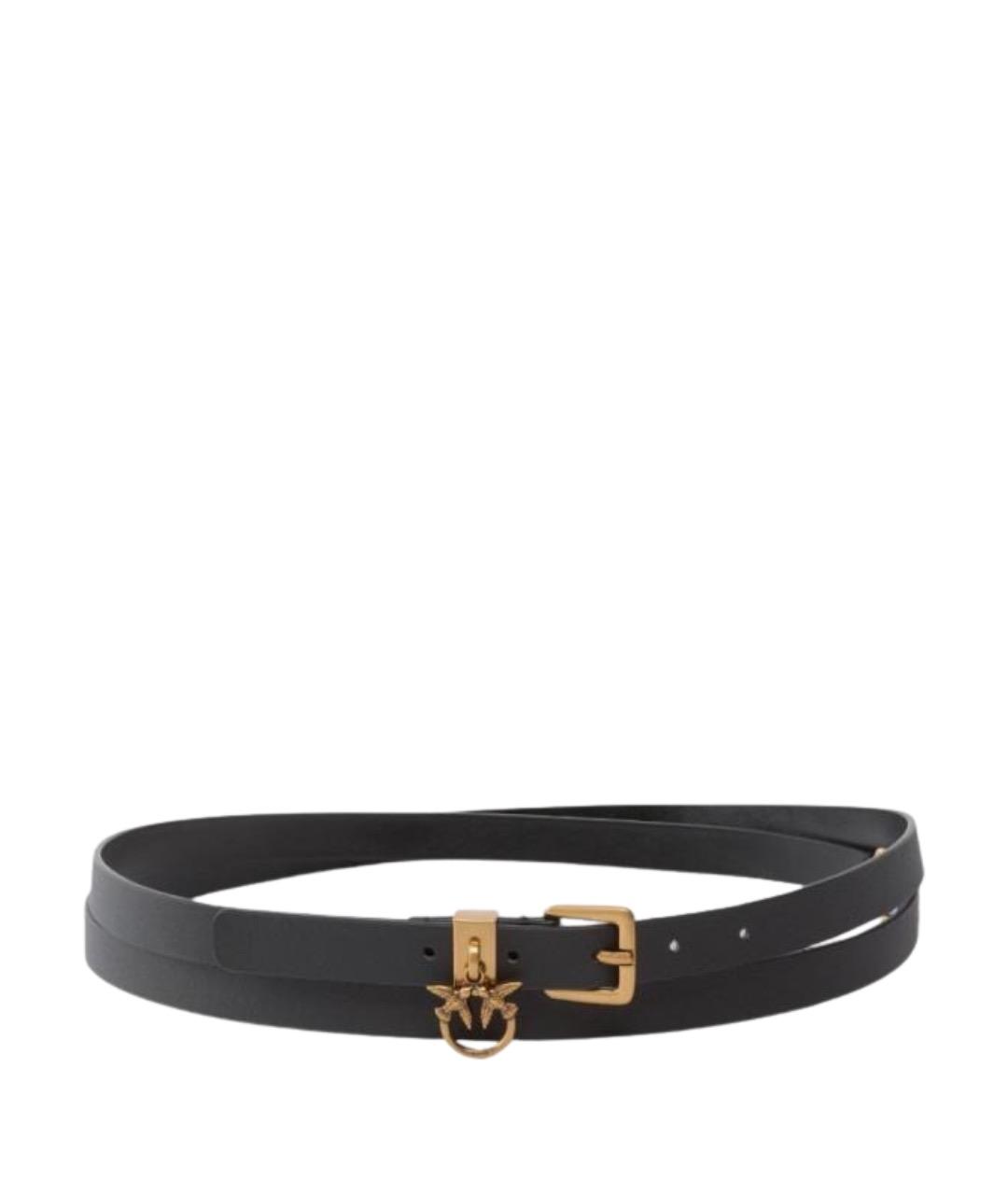 PINKO Черный кожаный ремень, фото 1