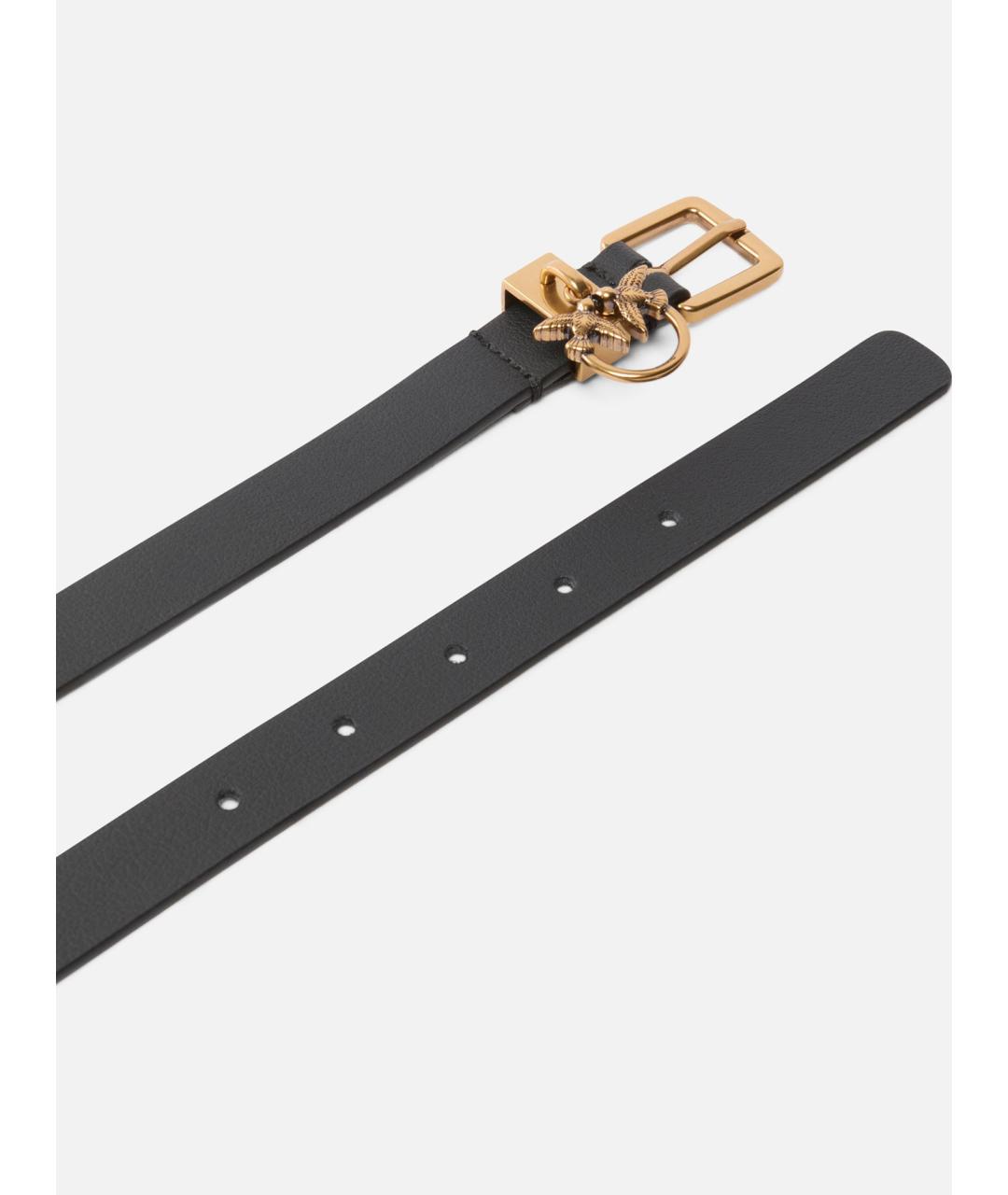 PINKO Черный кожаный ремень, фото 3