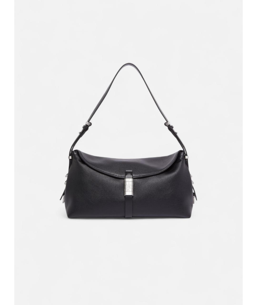 PINKO Черная кожаная сумка через плечо, фото 7