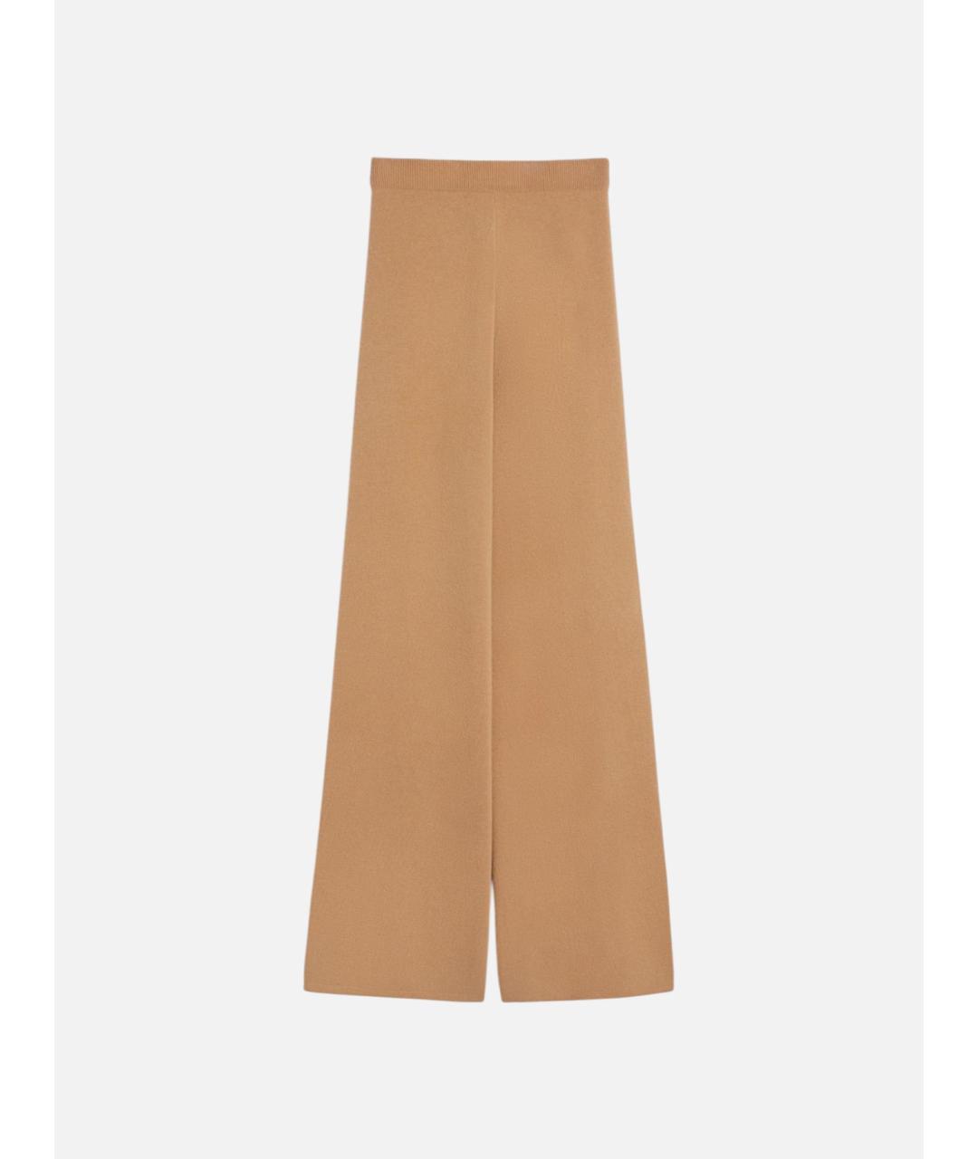 MAX MARA Коричневые шерстяные прямые брюки, фото 6