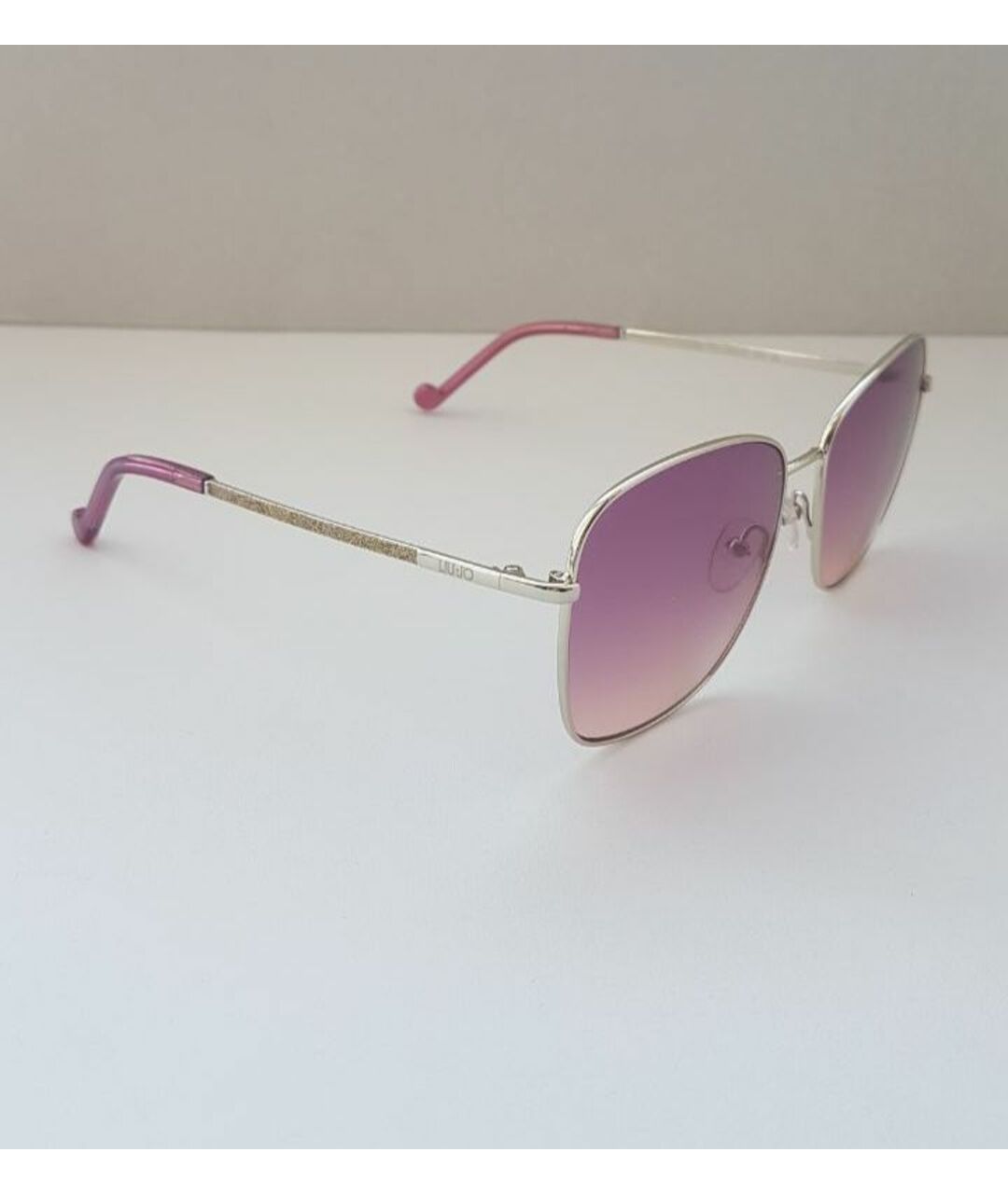LIU JO Розовые металлические солнцезащитные очки, фото 2