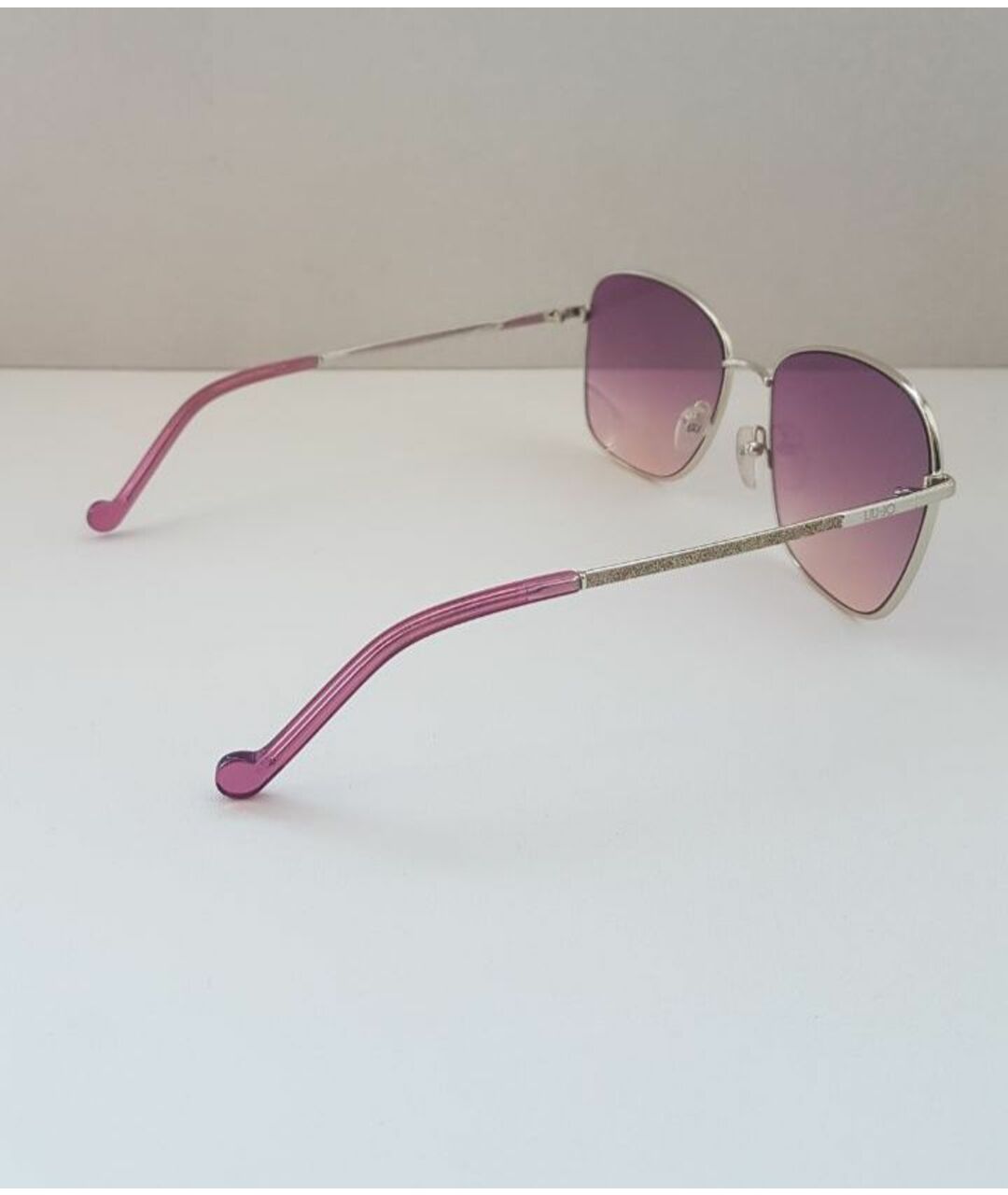 LIU JO Розовые металлические солнцезащитные очки, фото 4