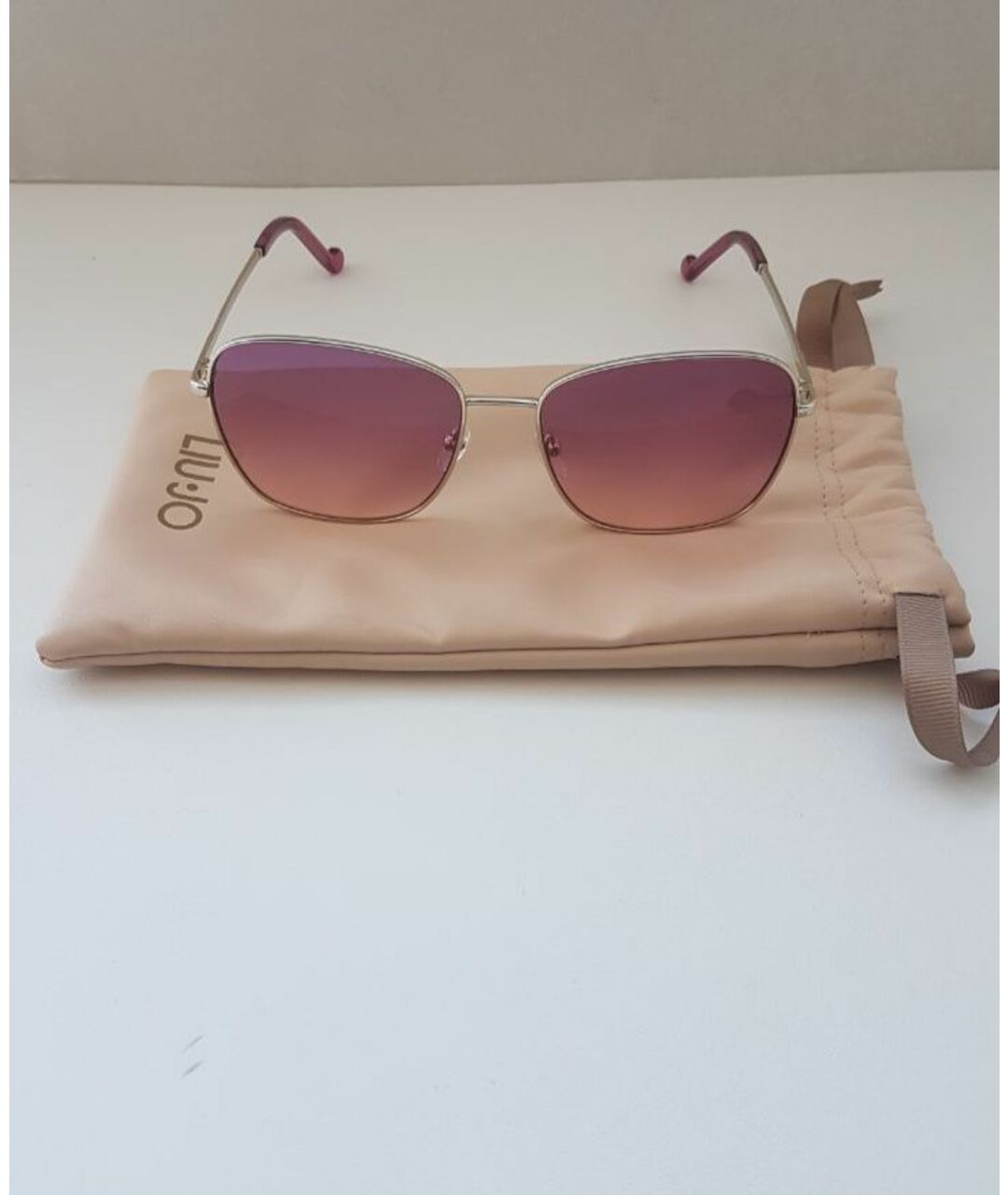 LIU JO Розовые металлические солнцезащитные очки, фото 3