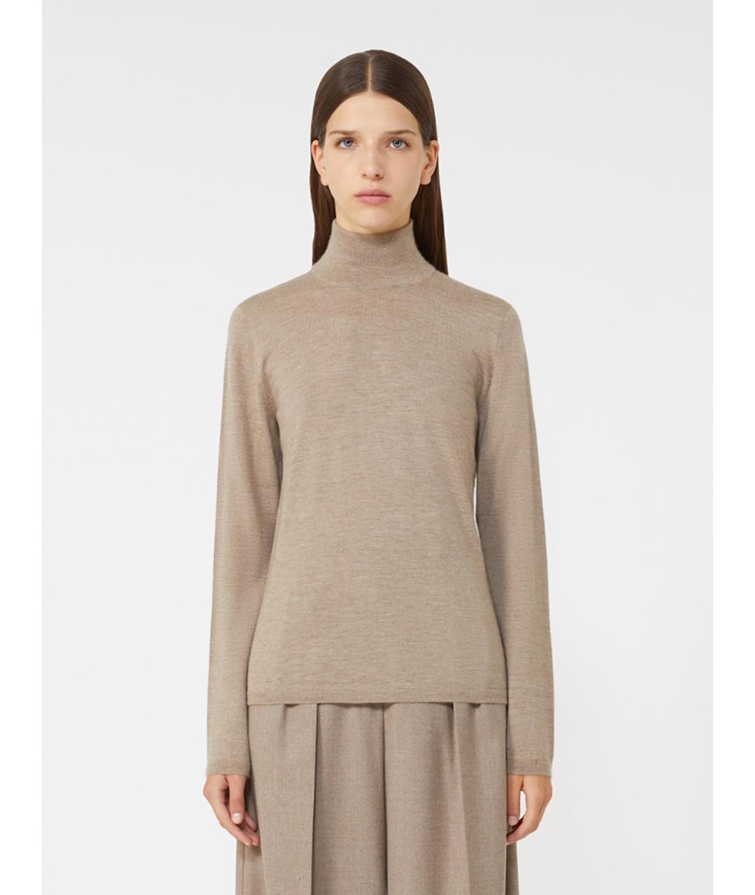 MAX MARA Бежевый кашемировый джемпер / свитер, фото 2