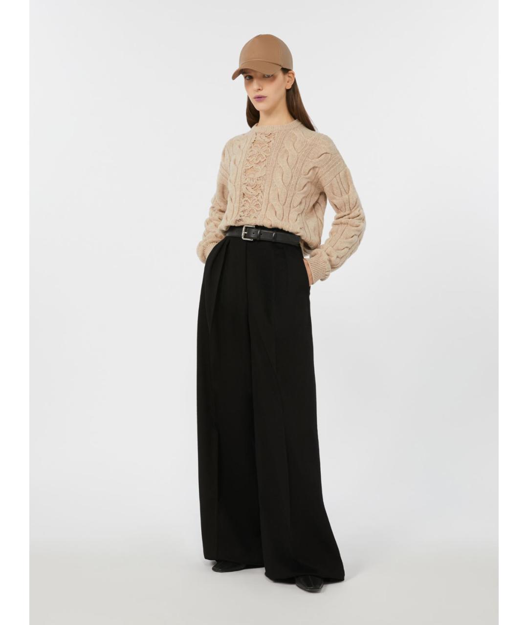 MAX MARA Бежевый шерстяной джемпер / свитер, фото 5
